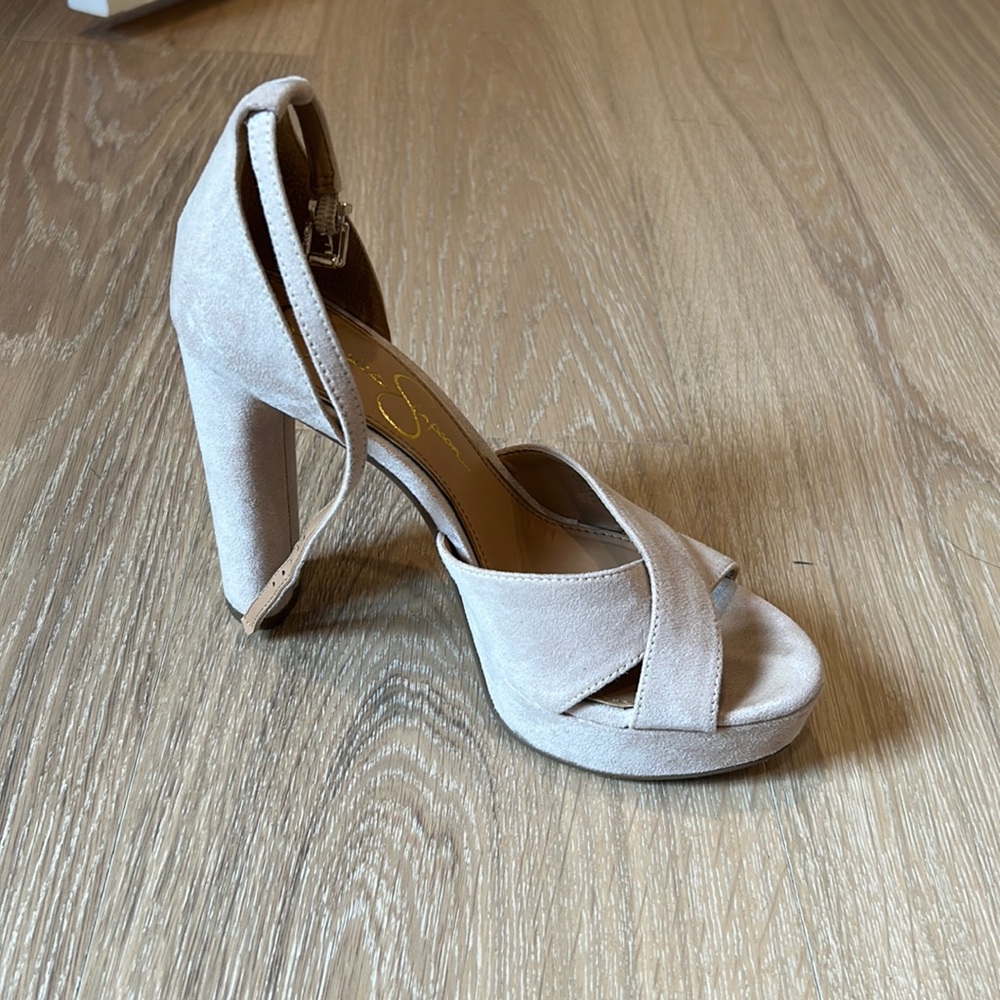 Jessica Simpson Beeya Ankle Strap Platform Heeled Sandal Shoes